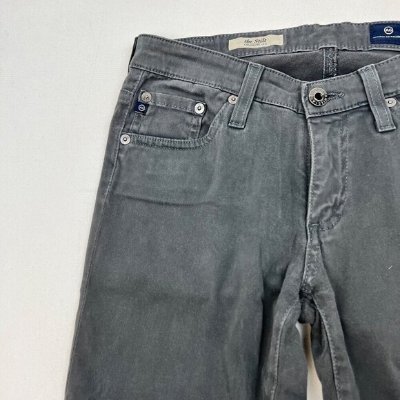 Adrian Goldschmied Cigarette Leg The Stilt Gray Jeans Size 25 Waist Low Rise - Picture 4 of 10